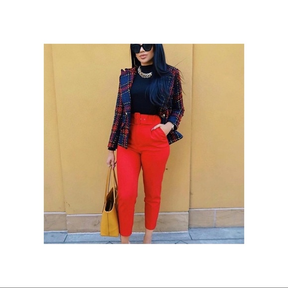 Zara bloggers fav high waisted belted pan 🏷 - Picture 7 of 9